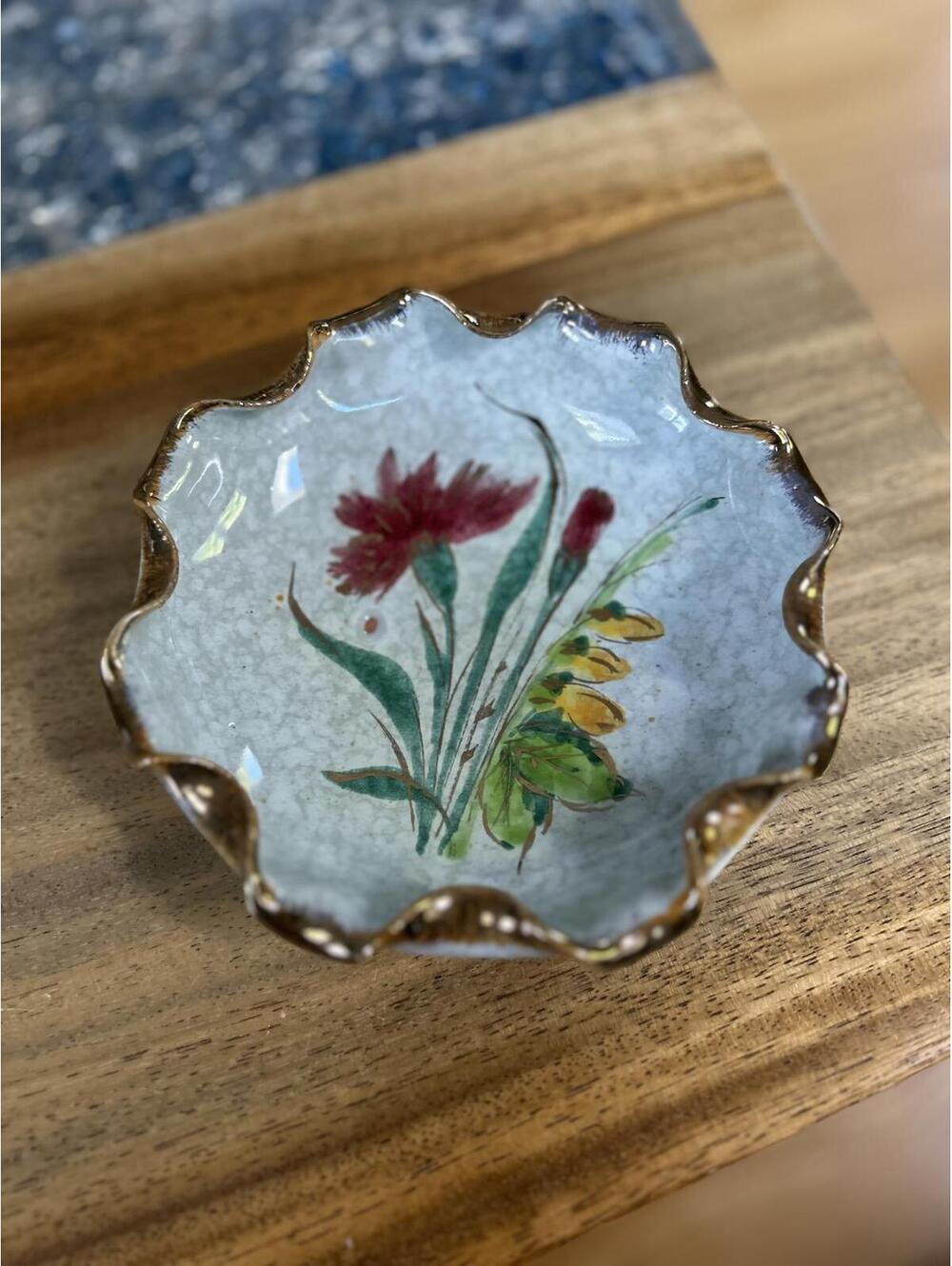 Aretini Novara Vintage Hand Painted Bowl Italy Signed